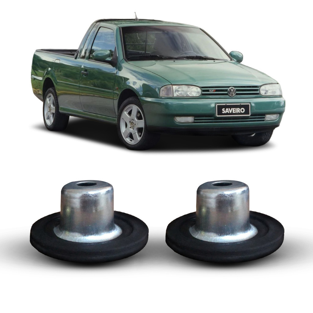 Par Kit Prato Calço Superior Mola Suspensão Dianteira Amortecedor Volkswagen Saveiro 1998 1999 2000