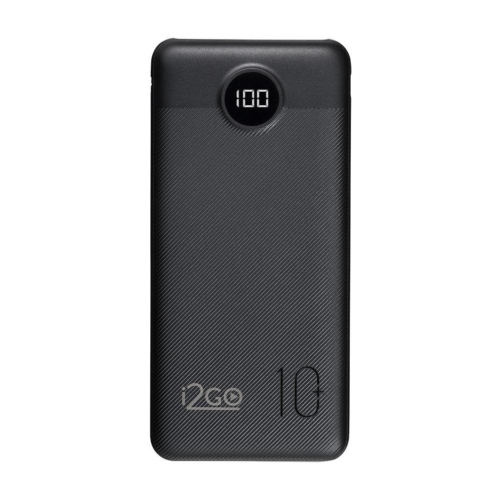 Carregador Portatil Power Bank Turbo i2GO 10000mAh 20W Com Diplay 1 USB-C e 2 USB-A