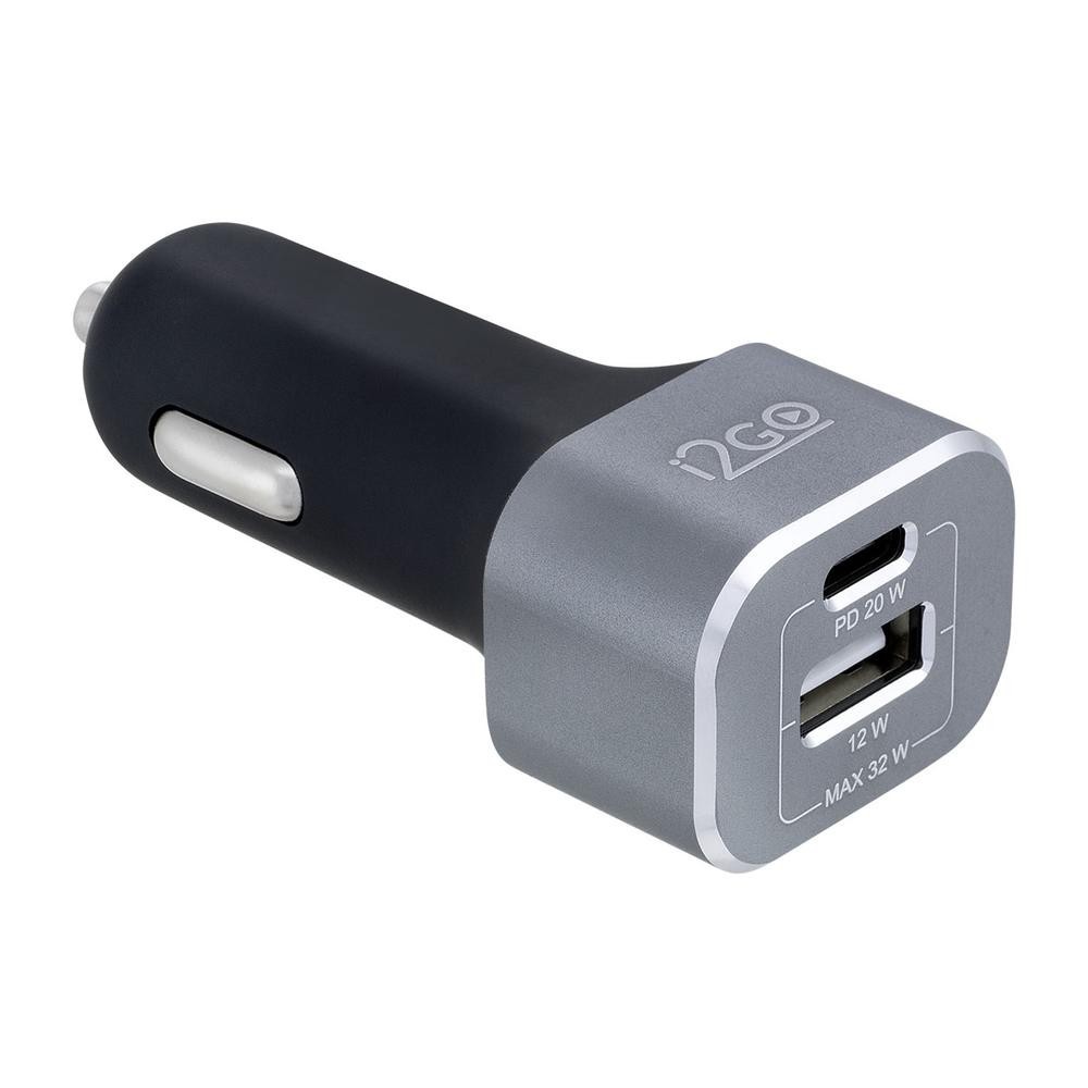 Carregador Veicular 2 Saídas i2GO 32w Power Delivery em Oferta na Shopee