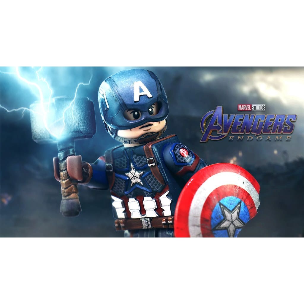 BLOCO De Montar Super Héroes Em Caixa CAPITAO AMERICA