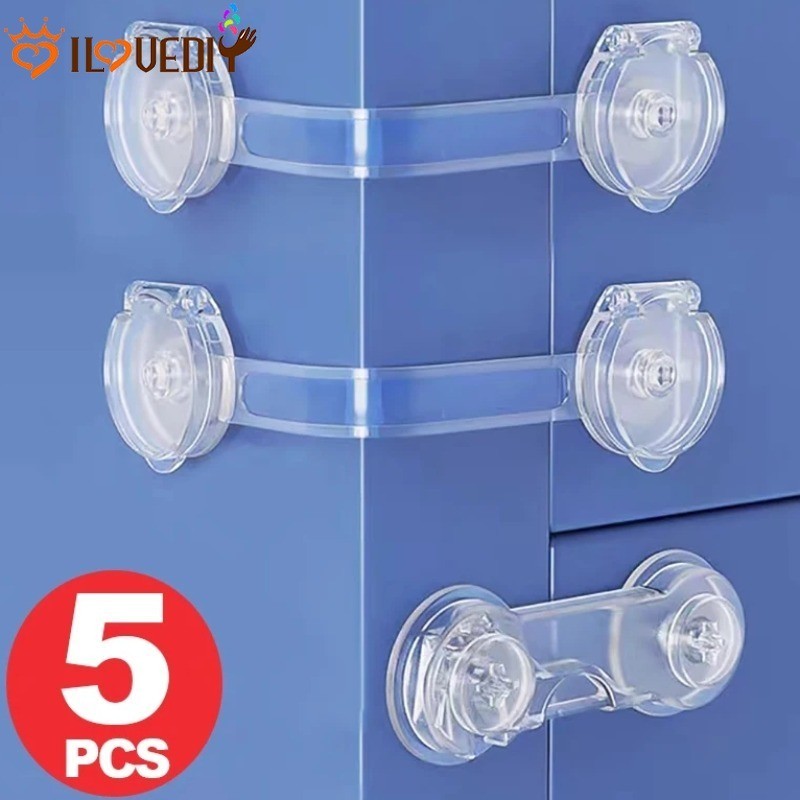 [Featured] Fivela De Proteção-Para Armário , Porta , Gaveta , Frigorífico-Protetor De Segurança Bebês-Trava Transparente-Equipamento