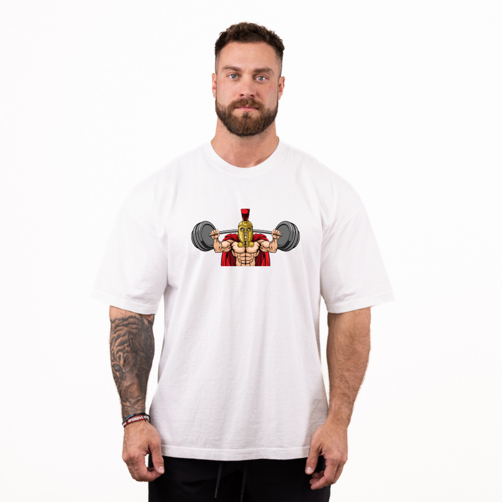 Camiseta Oversized Estampada Grande Musculação Camiseta Algodão Casual Treino Academia