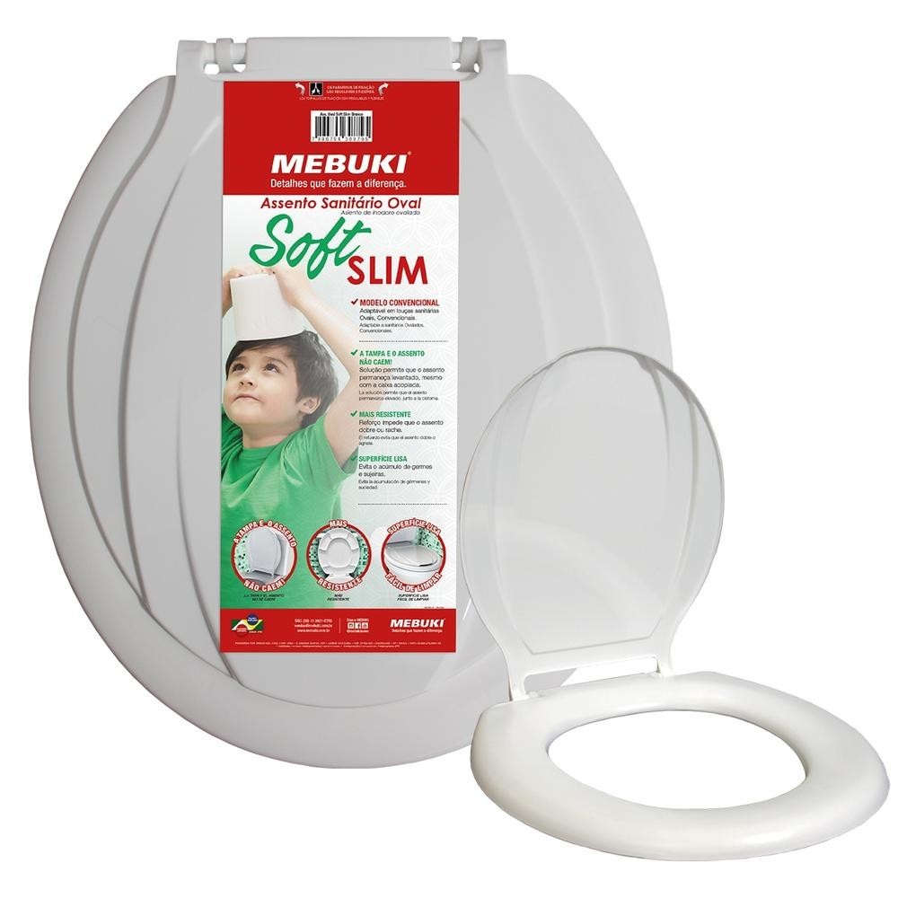Tampa De Vaso Sanitário Mebuki Universal Oval