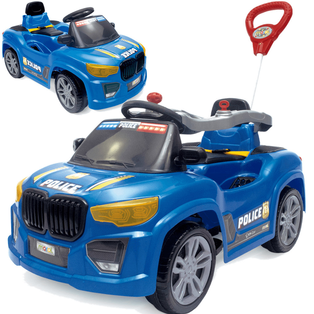 Carrinho de Passeio e Pedal Infantil Maral BM Car Azul Police em Oferta na Shopee