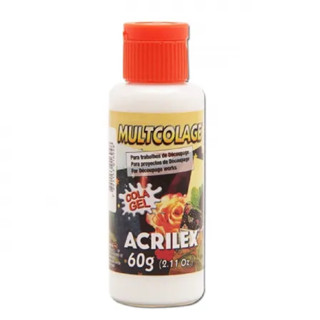 COLA GEL DECOUPAGE MULTCOLAGE ACRILEX 60 GRAMAS em Oferta na Shopee