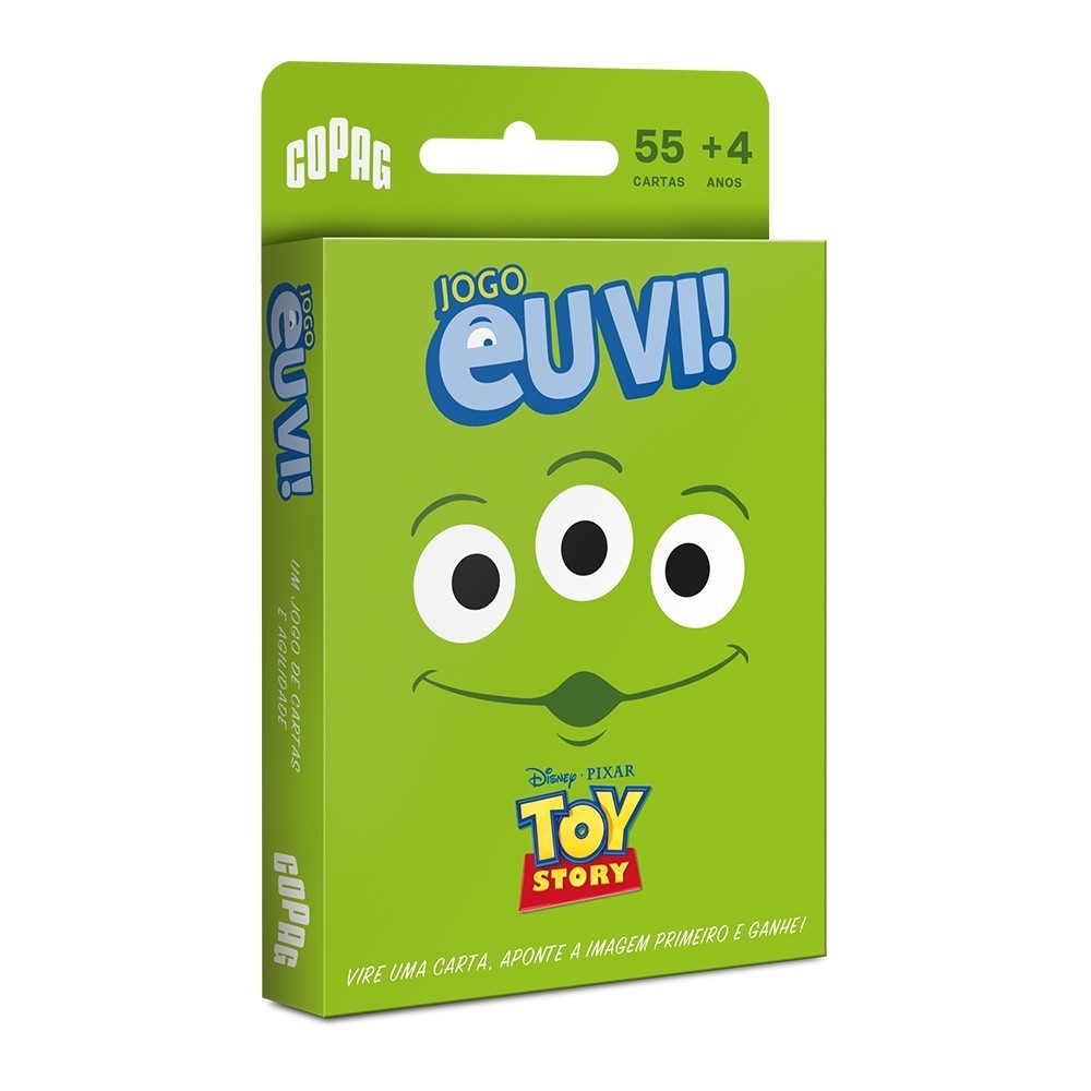 JOGO EU VI! TOY STORY COPAG 55 CARTAS BARALHO DISNEY ALIENS DIVERSÃO RACIOCÍNIO CRIANÇA INFANTIL - Hobbies & Collections
