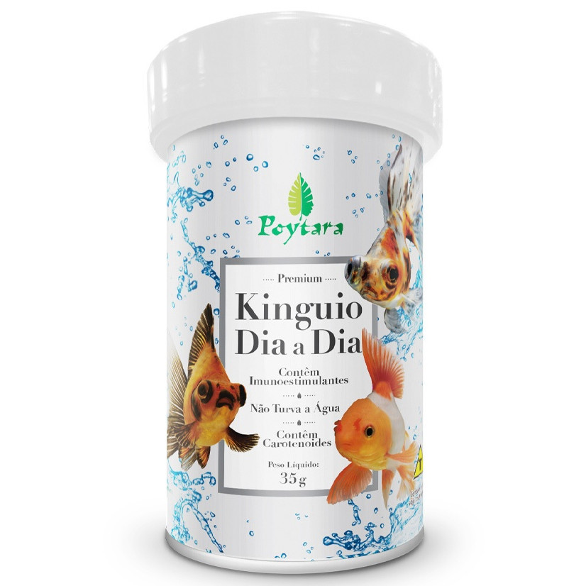 Ração Para Peixes Kinguio Dia A Dia 35g Poytara