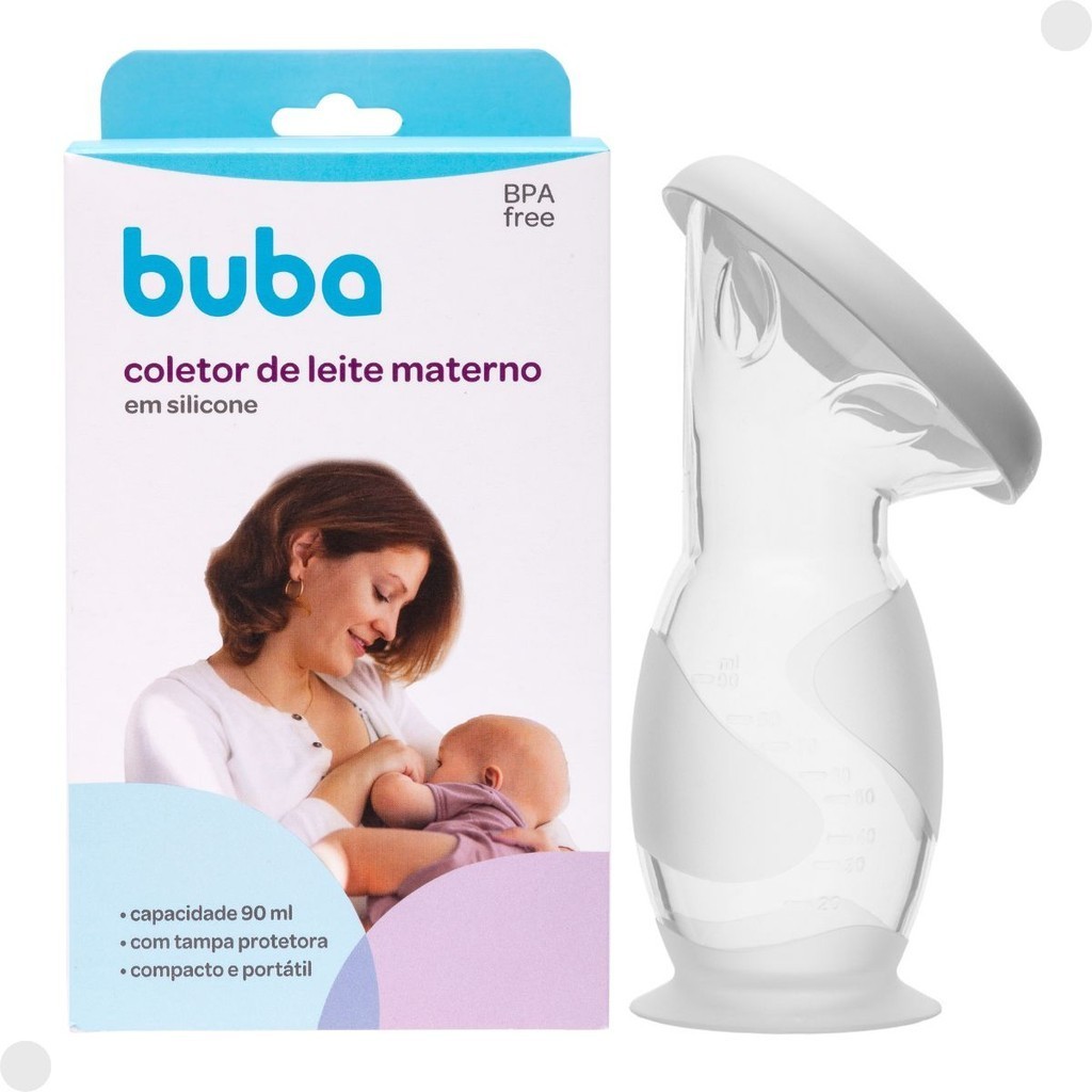 Coletor De Leite Materno Silicone Ventosa 90 Ml 18262 - Buba em Oferta na Shopee
