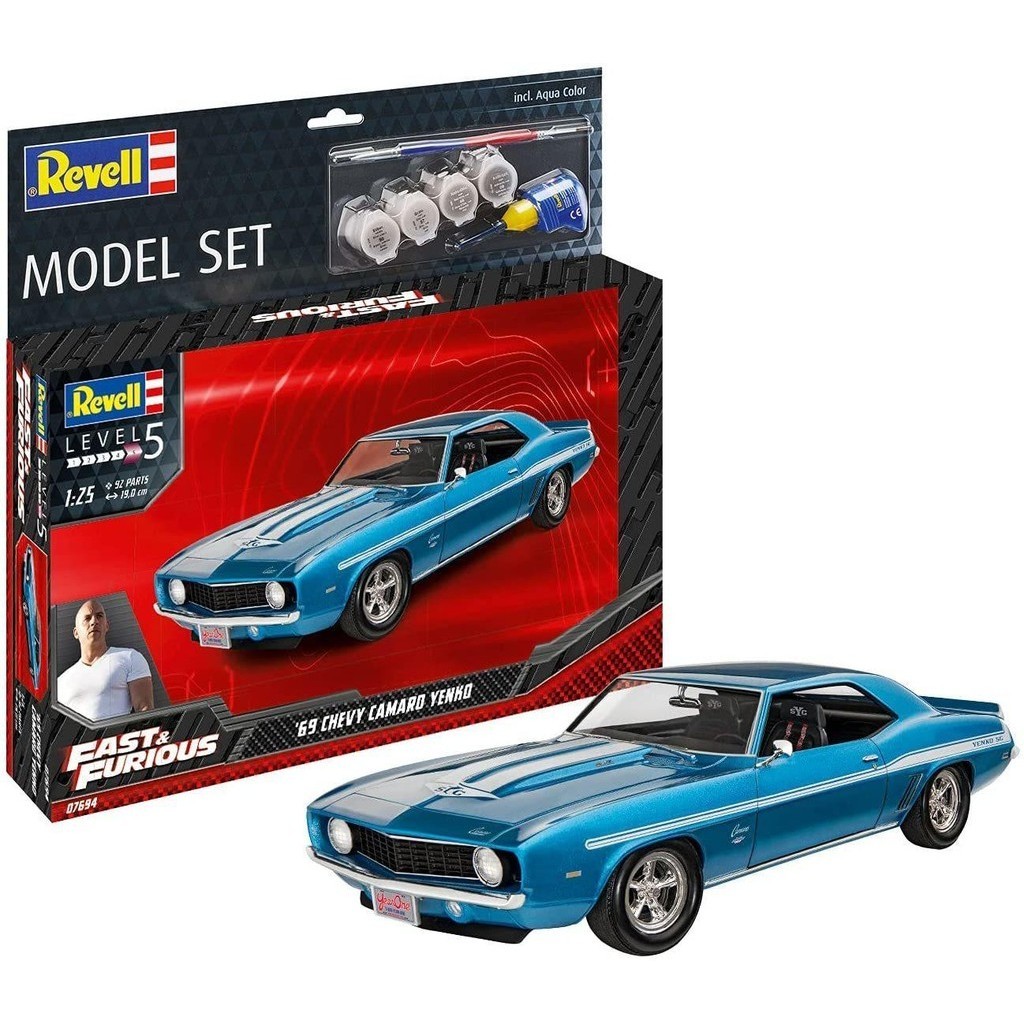 REVELL - 1/24 - VELOZES E FURIOSOS - 1969 CHEVY YENKO CAMARO KIT DE PLASTIMODELISMO PLASTIMODELO
