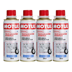 KIT MOTUL VALVE AND INJECTOR CLEAN FLEX 200ML 4 UNIDADES