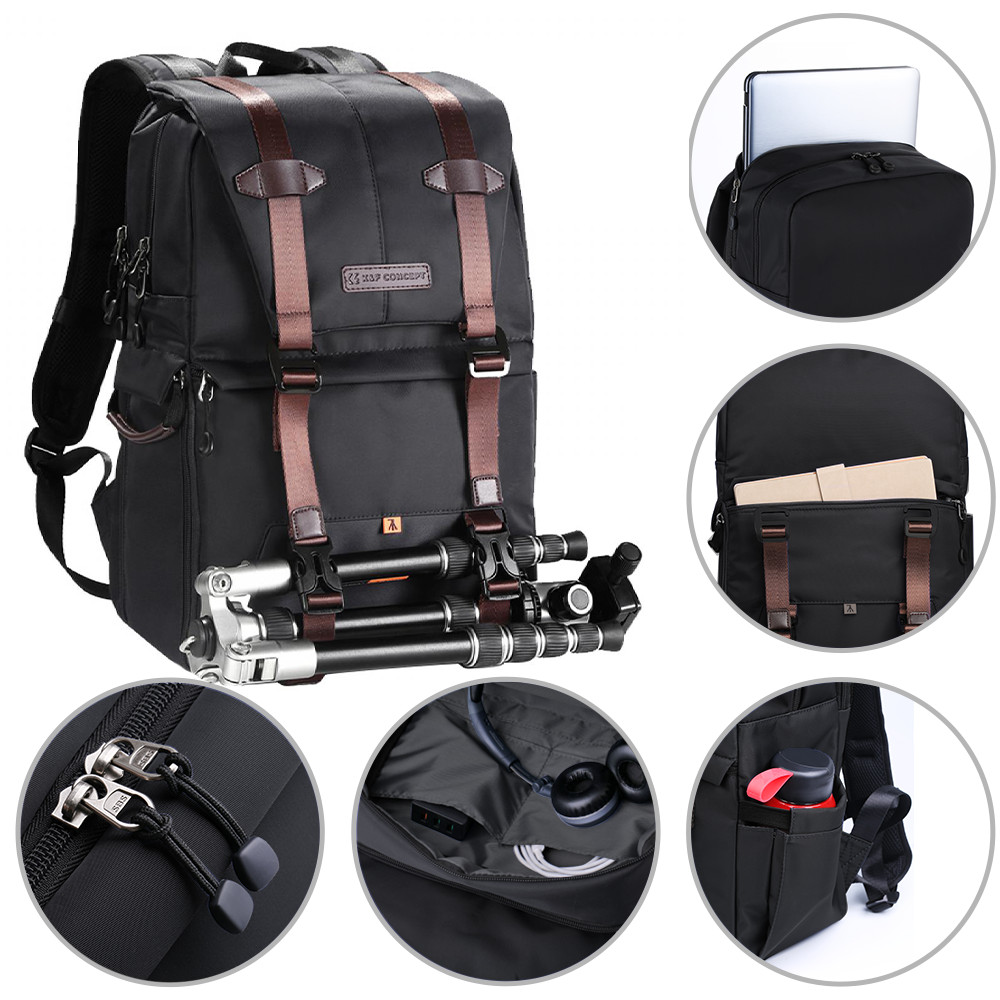 Mochila 20L Profissional Fotografia Câmeras Lentes Dslr K&F