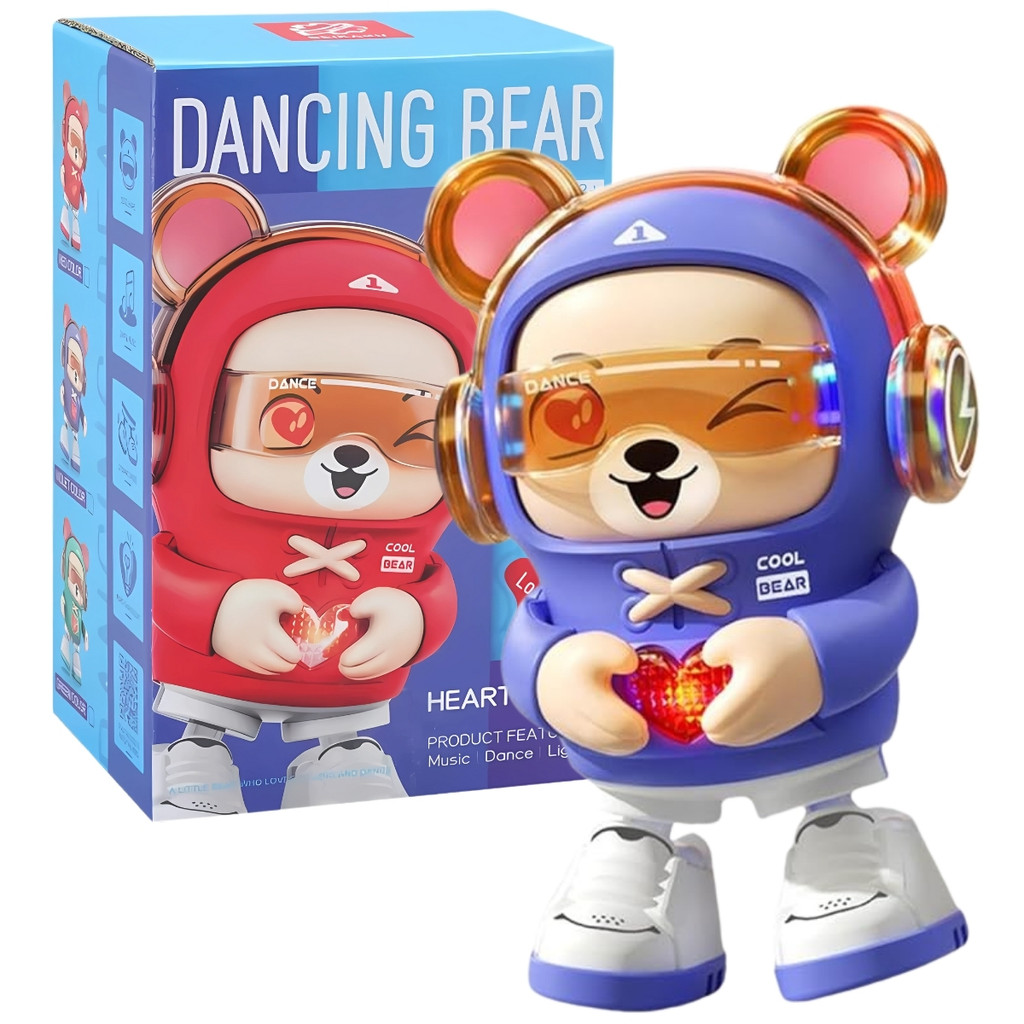 Ursinho Dançante Urso Luz e Som Movimento Violeta Castela em Oferta na Shopee
