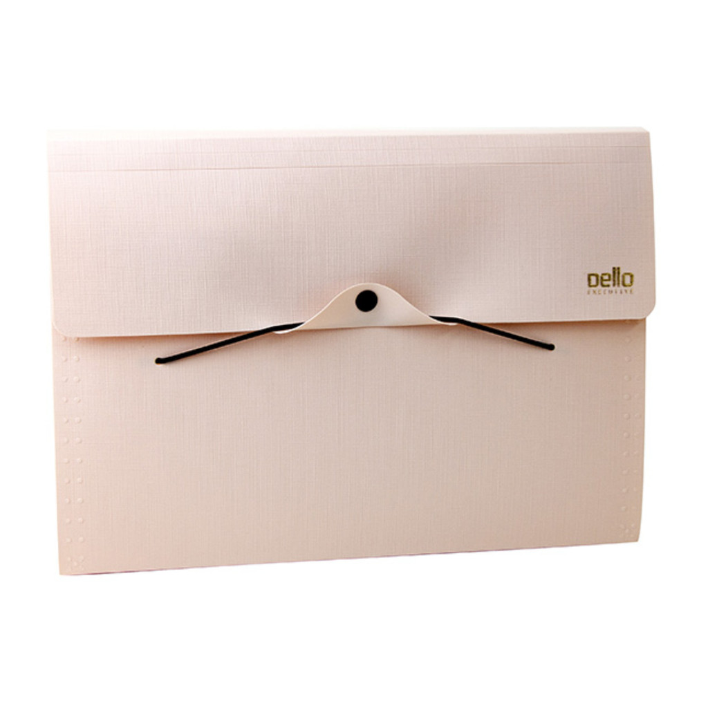 Pasta Sanfonada 12 Divisórias A4 Rosa Claro Pastel - DELLO em Oferta na Shopee