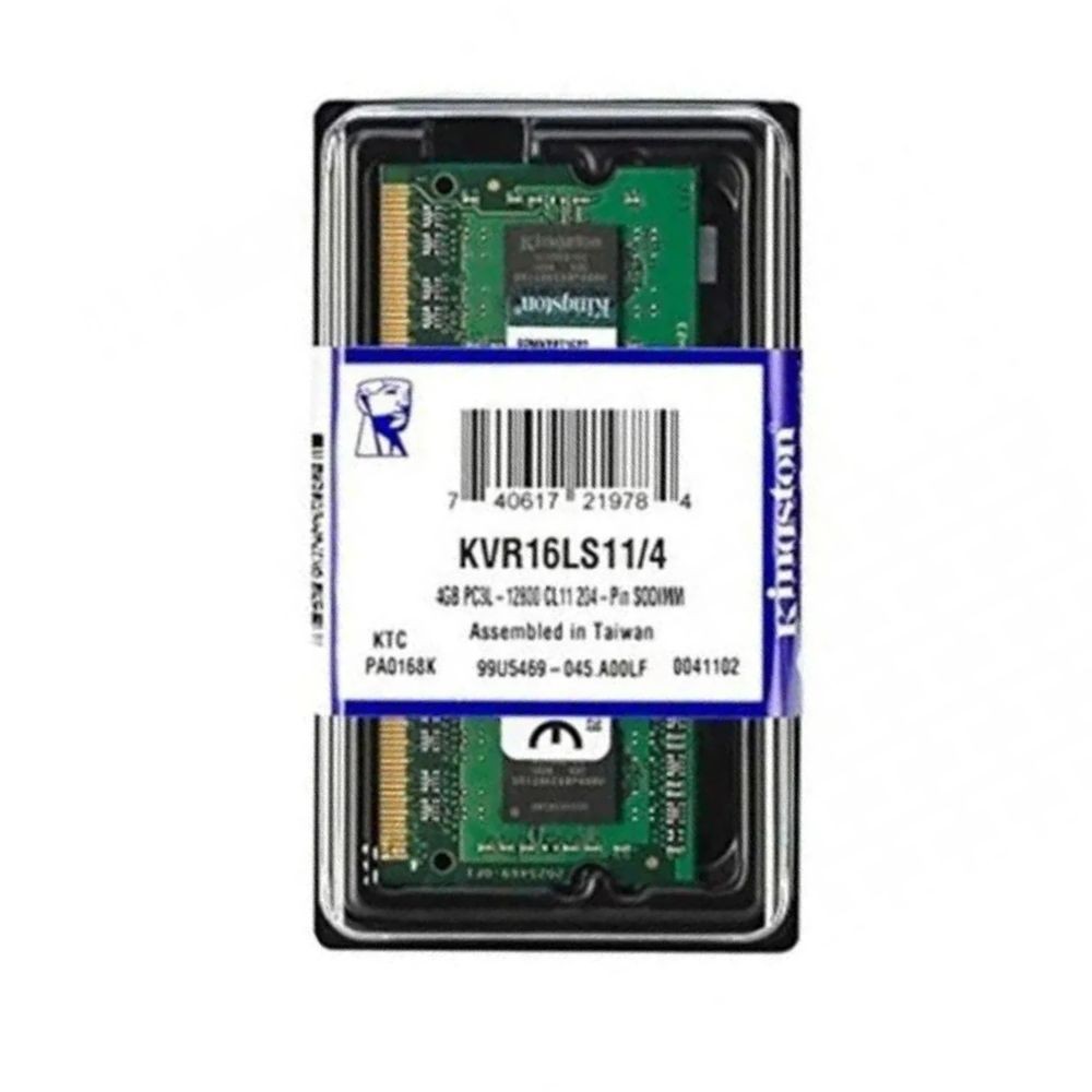 Memoria 4gb Ddr3 P/ Notebook Kingston  1600 Low Voltage