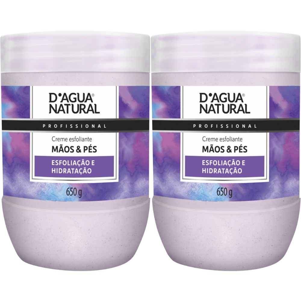2UN Esfoliante Mãos Pés Óleo Semente Uva 650g D'agua natural