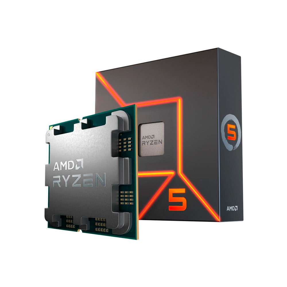 Processador AMD Ryzen 5 7600, 3.8GHz (5.1GHz Turbo), Cache 38MB, AM5, 6/12, 100-100001015BOX