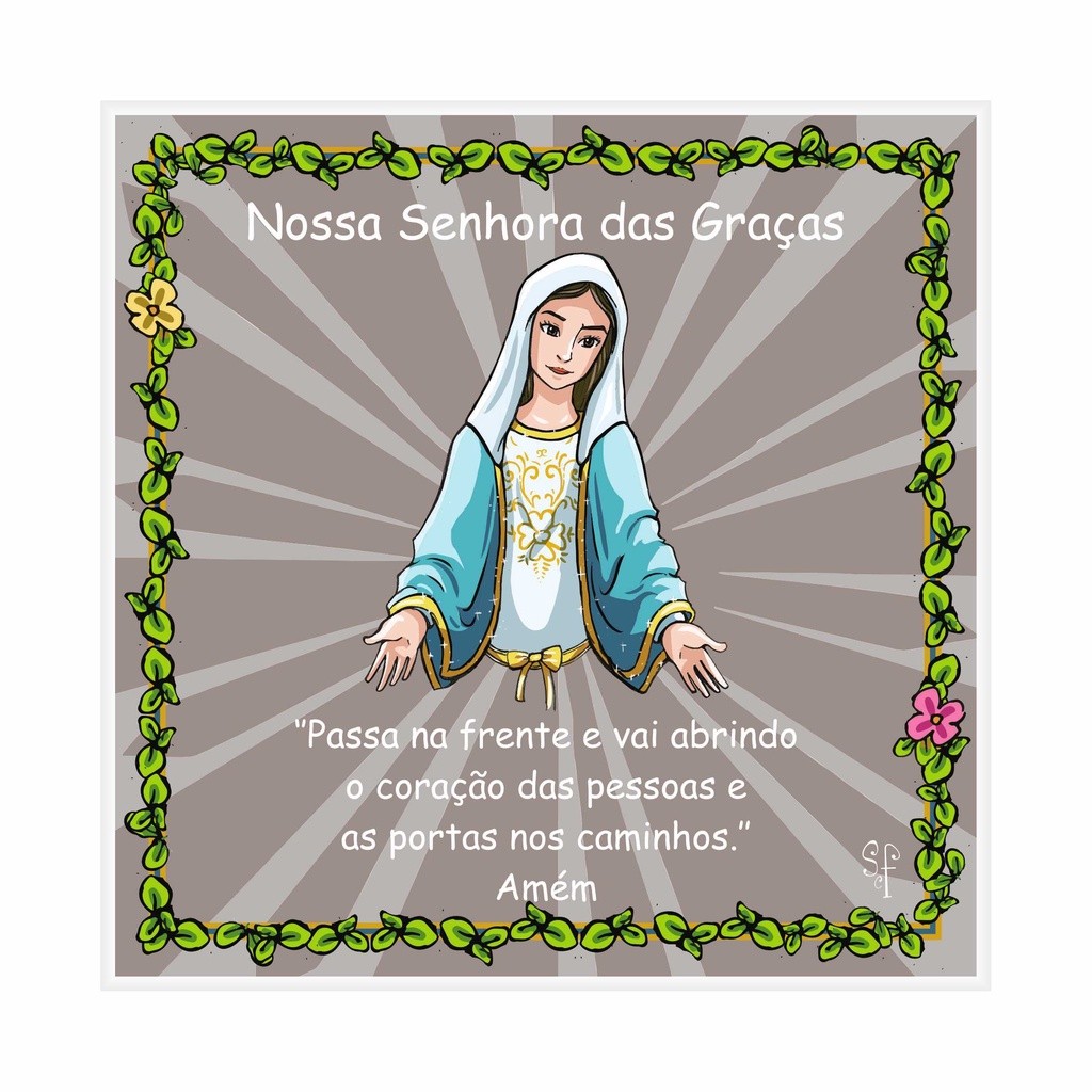 PROMOÇÃO!! - Azulejo Estampado Nossa Senhora Das Graças - Madame Surtô