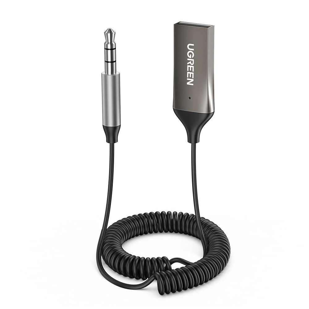 Receptor Áudio Bluetooth 5.0 Ugreen Conector 3.5mm para Carro Conectividade Sem fio Até 10 Metros - Spare Parts and Accessories for Vehicles