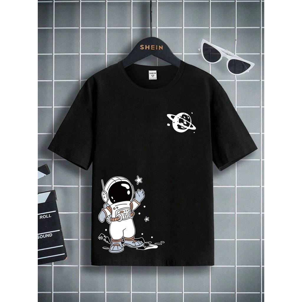 Garoto Adolescente  De Astronauta Camiseta Moderna