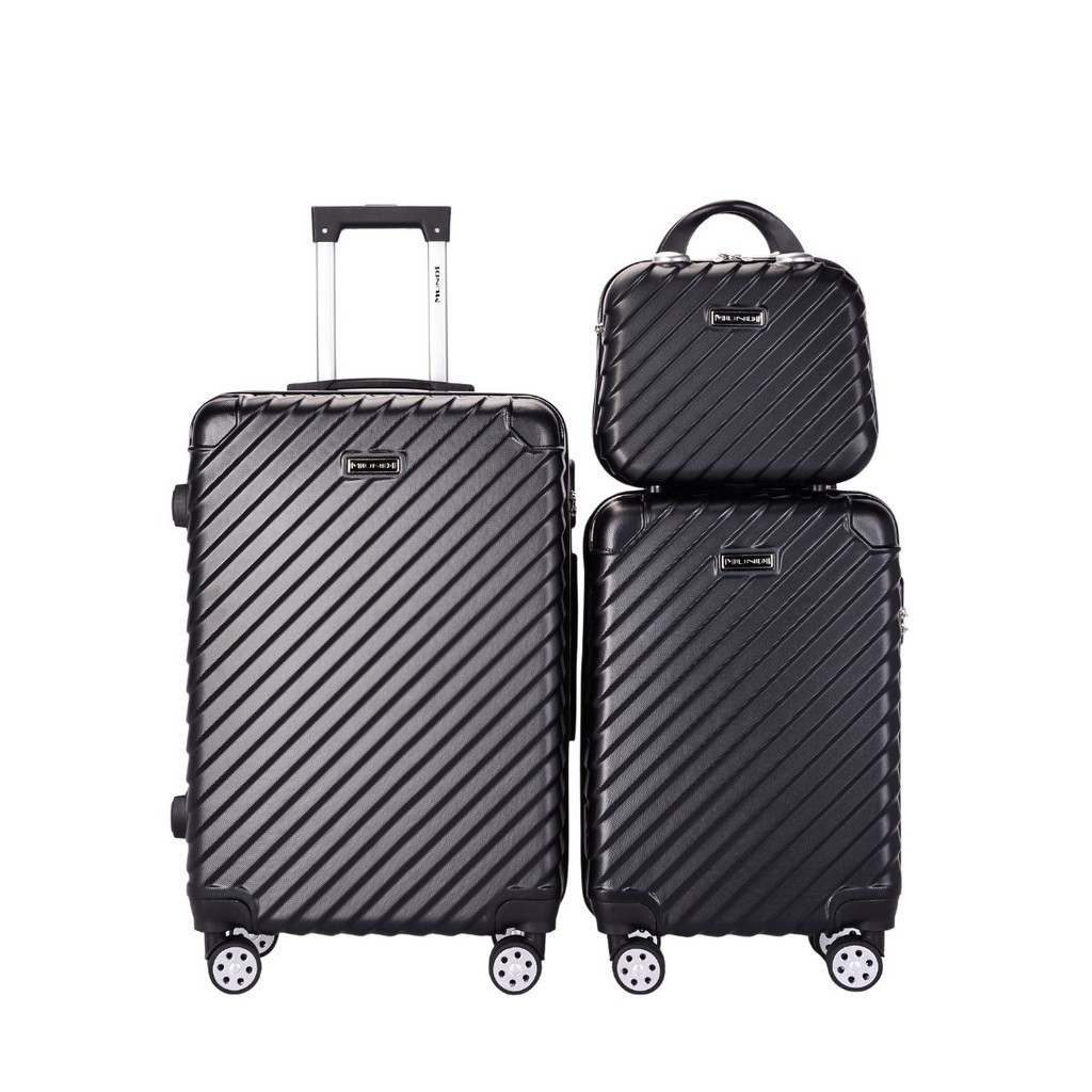 Kit Mala de Viagem Pequena 10kg + Mala Média 23kg + Frasqueira Rodinha 360° MD2223 Mundi Napoli