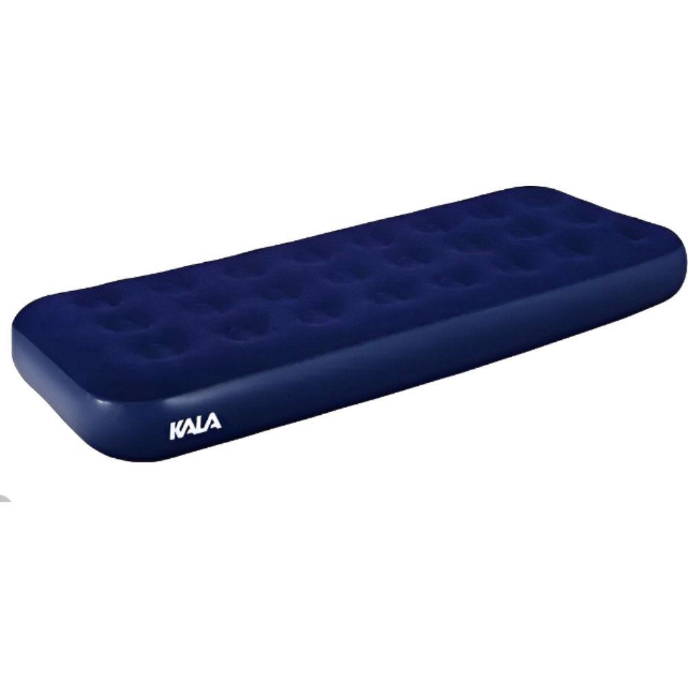 Colchão Inflável Solteiro 185x76x22cm Azul 279447 KALA em Oferta na Shopee