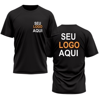 Camiseta Camisa Masculina Feminina Personalizada Sua Logo Empresa Trabalho Frase Estampa Foto Manga Curta