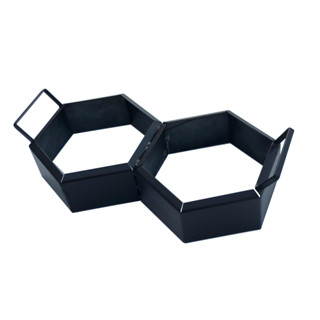 Forma de Aço Manual para produzi instantaneamente 2 Bloquetes Sextavados 20x4cm - Pisos pavimentos calçadas
