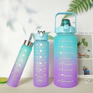 Kit 3 Garrafa Agua Squeeze Galão C/ Adesivos Lembretes beber Agua