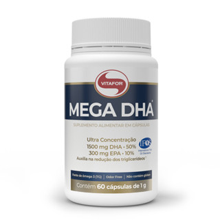 Mega Dha Fonte de Ômega 3 Ultra Concentração Dha 60 Capsulas Vitafor