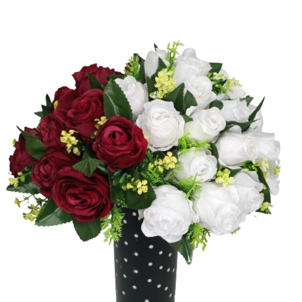 Buquê de Rosas 40cm Flores e Plantas Artificiais - CR3508 / CR3916 em Oferta na Shopee