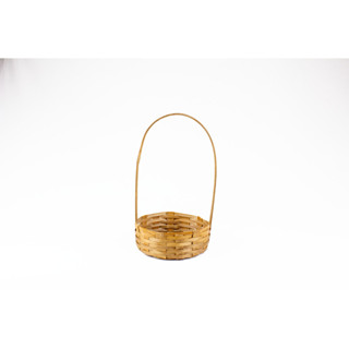 Cesto Fraldeira Artesanal Redondo Com Alça Bambu 15 Cm em Oferta na Shopee