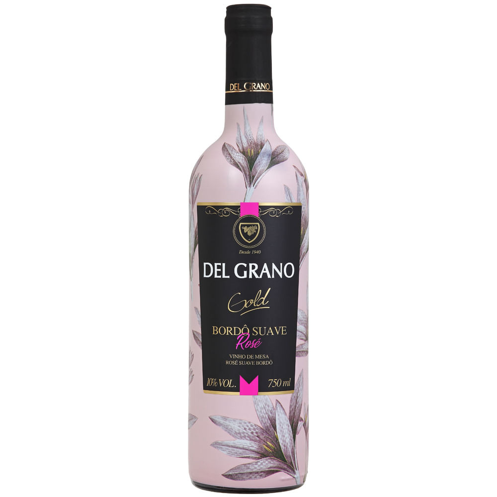 VINHO DEL GRANO GOLD BORDÔ SUAVE ROSÉ 750ML em Oferta na Shopee