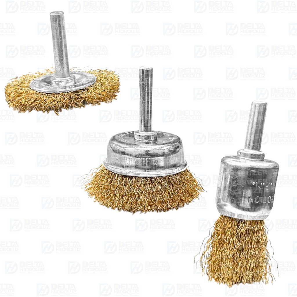 Jogo Escova 3 Peças 1 Copo 25mm, 1 Plana 50mm e 1 Copo 50mm MTX 744869