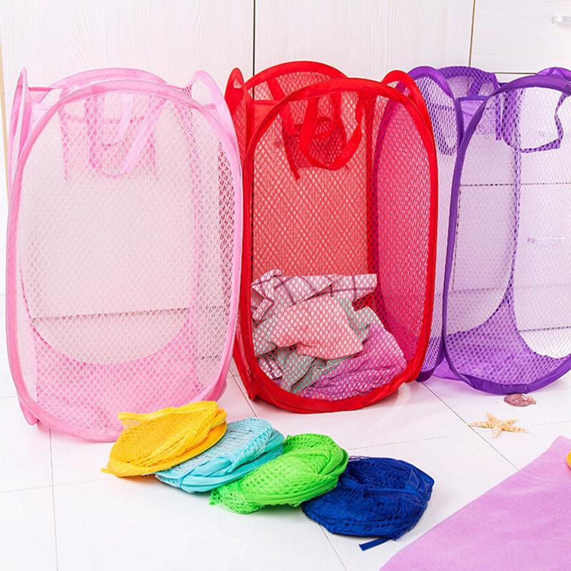 Cesto De Roupa 52 x 32 x 32 cm Caixa Cesto Dobrável Para Roupas E Brinquedos Infantil Cores Diversas Caixa Organizadora