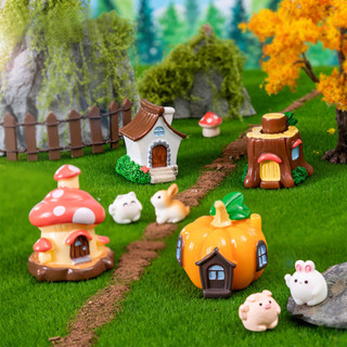 1Pcs Casa De Desenho Animado Em Miniatura (Cogumelos/Abóbora Tom) Decoração Do Jardim Da Fada Ornamento em Oferta na Shopee