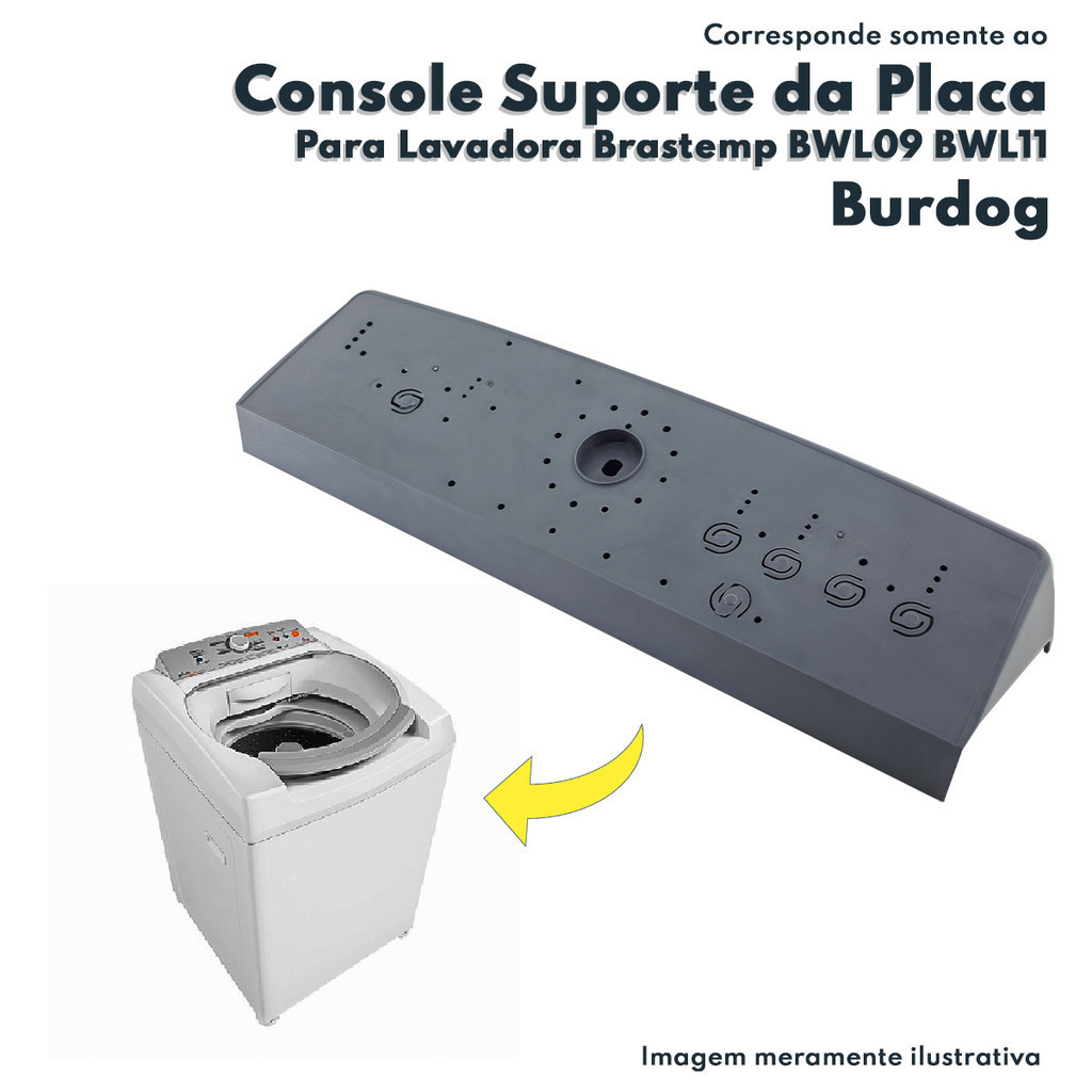 Suporte Da Placa Console Lavadora Brastemp Bwl11a  W10646480