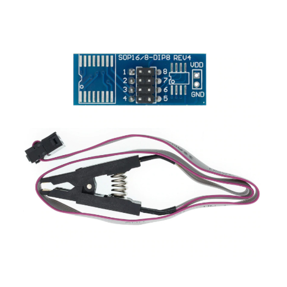 Pinça Jacaré Adaptador Programador e Gravador de Bios Eprom