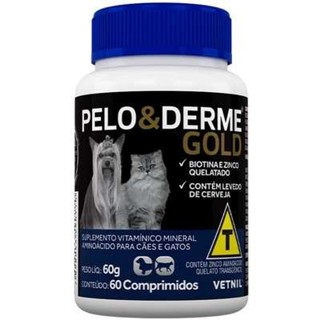 PELO E DERME GOLD VETNIL 60 G em Oferta na Shopee