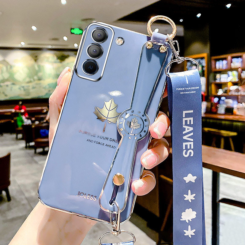 Invólucro Samsung Galaxy A55 A35 A25 A16 A15 A13 A14 A34 A54 5G A15 A24 A04S 4G Popular Maple Leaf Pulseira TPU Caso Mac