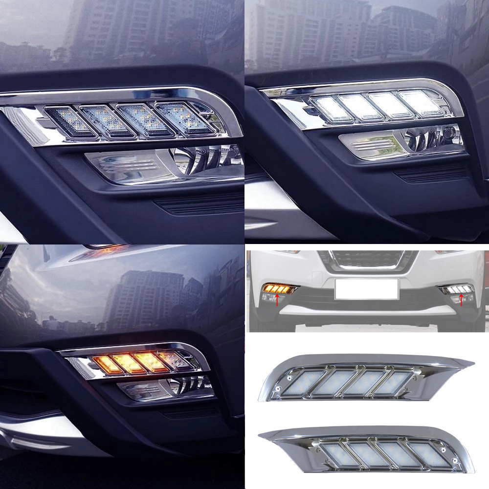 Kit LED DRL Luz Diurna Kicks Com Função Seta 2017 a 2020 Cromado — imagem 2 de 2