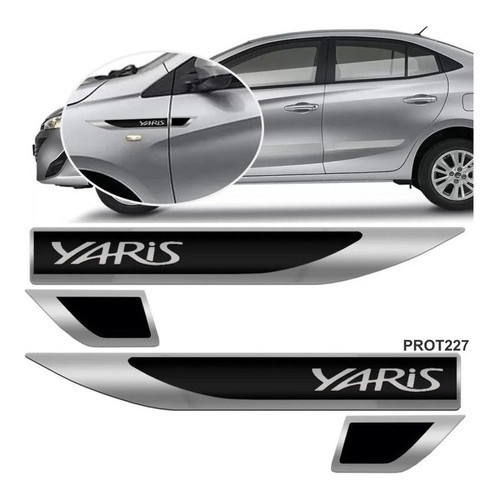 Adesivo Aplique Resinado Protetor Paralama Yaris  2019 2020