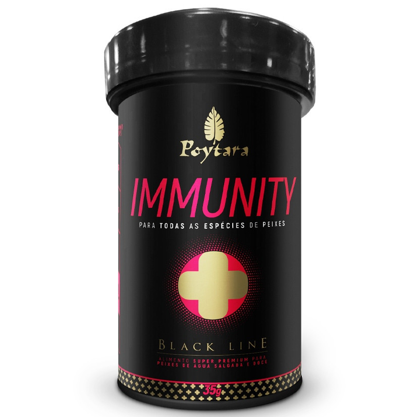 Ração Para Peixes Immunity Black Line 35g - Poytara