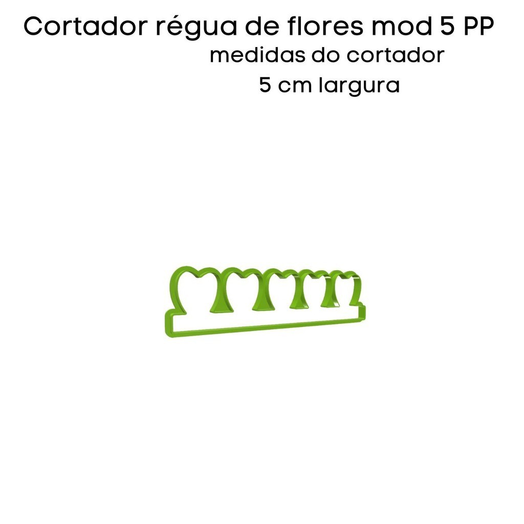 Cortador de Porcelana Fria - Regua Mod 05 PP - 5 cm - Bia Cravol