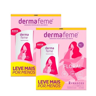 Kit c/ 2 Packs - Sabonete Íntimo Dermafeme Floral 200ml em Oferta na Shopee