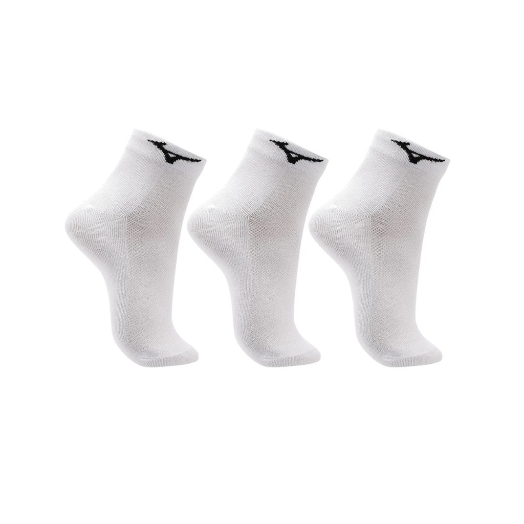Meia Feminina Mizuno Training Kit 3 Pares Cano Curto Branco - Women Clothes