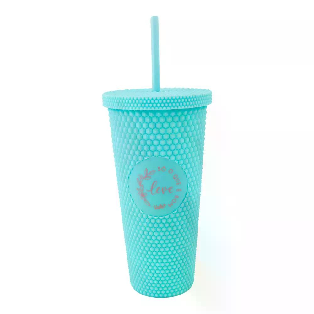 COPO CANUDO TEXTURIZADO 700ML LEVE SO O QUE E BOM FOSCO UATT