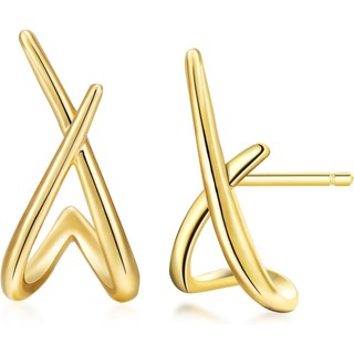 Brincos femininos, brincos de ouro 14 quilates para mulheres, design minimalista, brincos hipoalergénicos para mulheres,