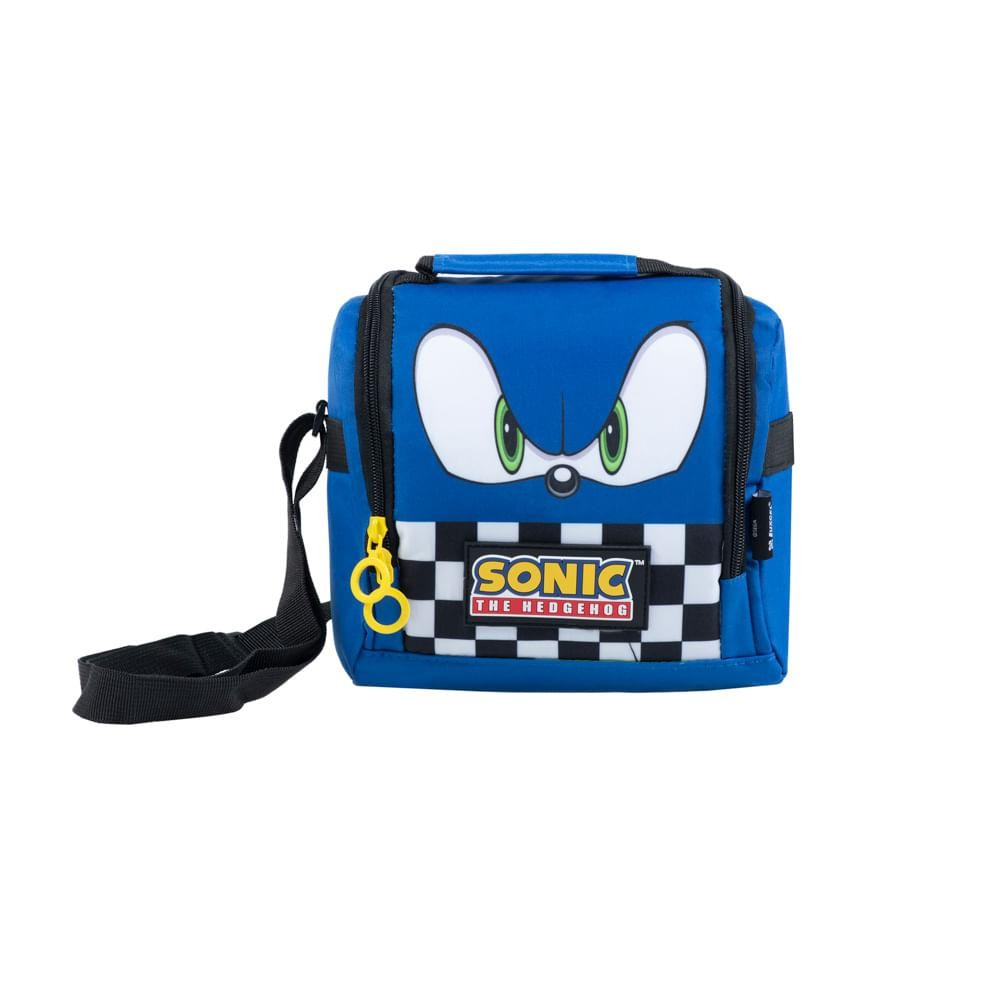 Lancheira Escolar Masculina Sonic Azul em Oferta na Shopee