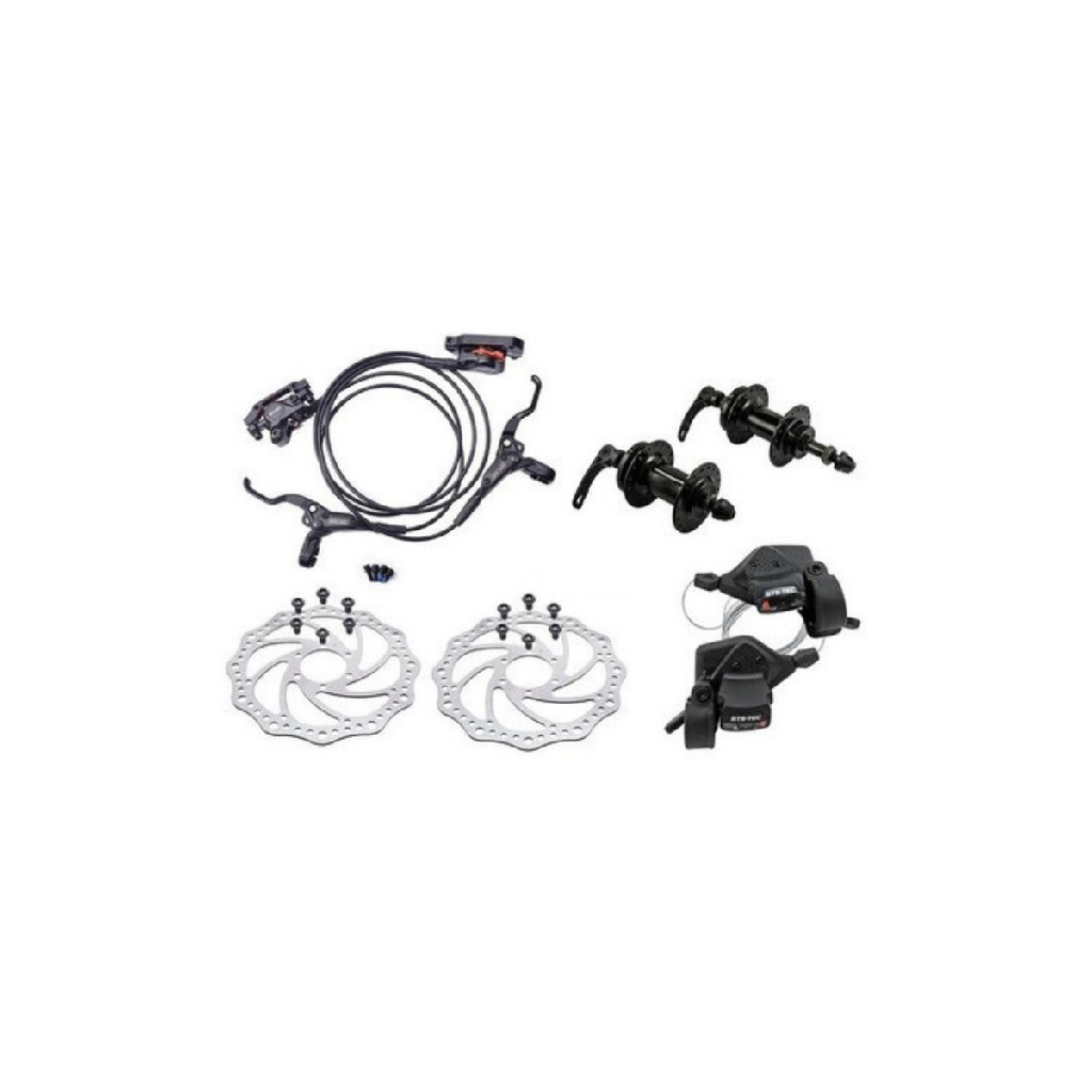 Freio A Disco Hidraulico Bike Completo Pinça Discos Cubo Gts