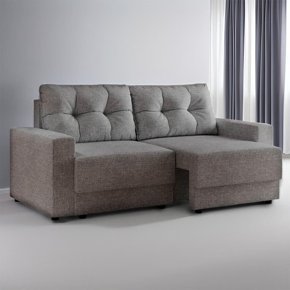 Sofá 3 Lugares Retrátil Hazel Linho Grafite em Oferta na Shopee